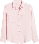 beachlunchlounge Micaela Cotton Button-Up Shirt