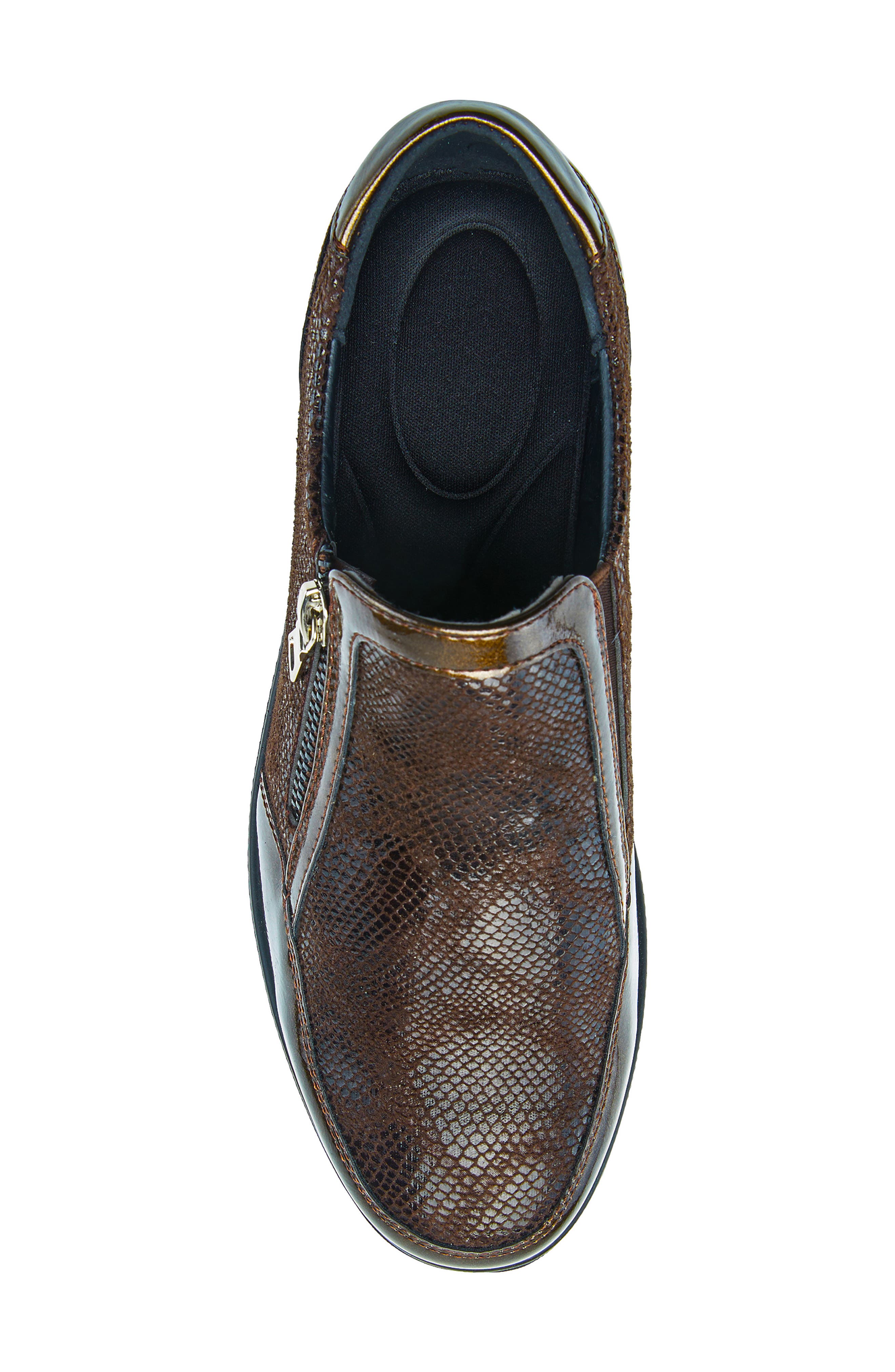 Flexus by Spring Step Concha Wedge Sneaker, Alternate, color, Brown