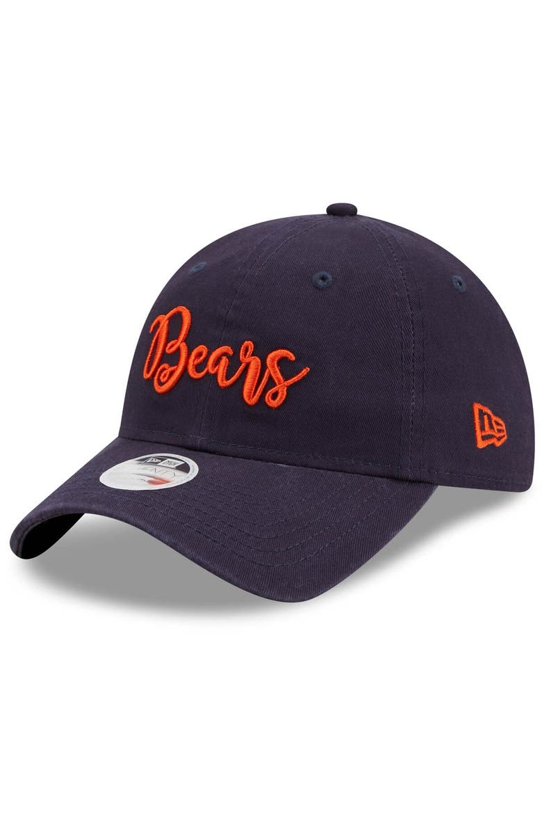 New Era Women's New Era Navy Chicago Bears Script 9TWENTY Adjustable Hat, Main, color,