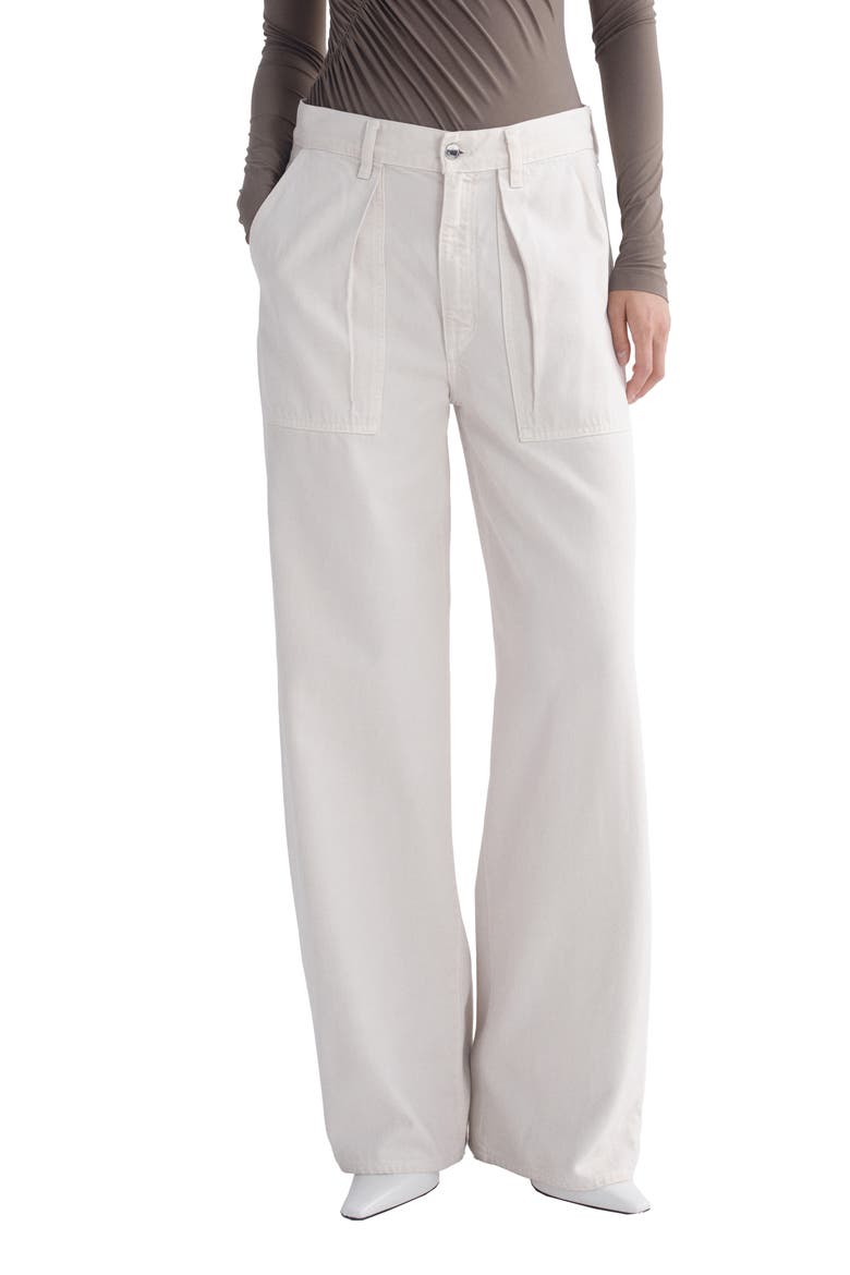 Low Curve Low Rise Wide Leg Utility Pants, Main, color, BONE LT OFF WHT