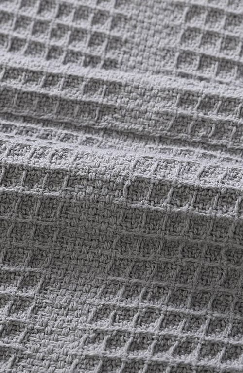 Kenneth Cole New York Essentials Waffle Stitch Blanket In Grey