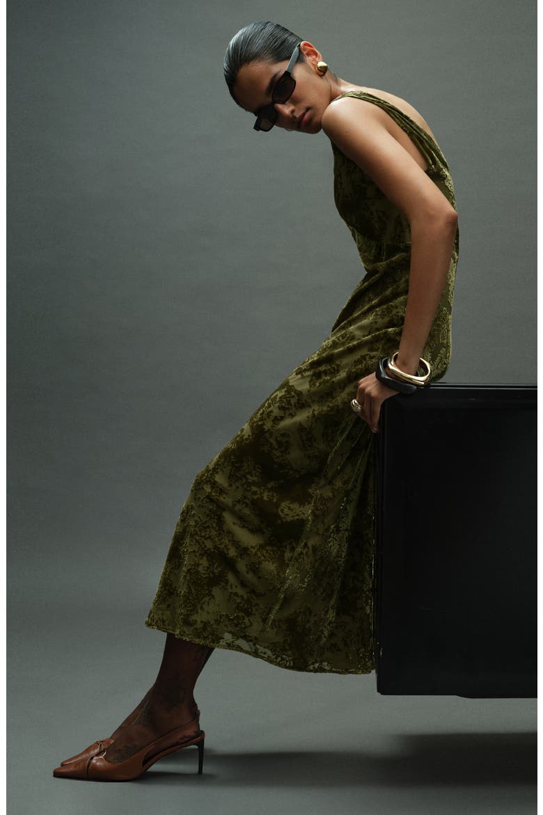 Floral Burnout Sleeveless Maxi Dress, Alternate, color, PASTEL GREEN