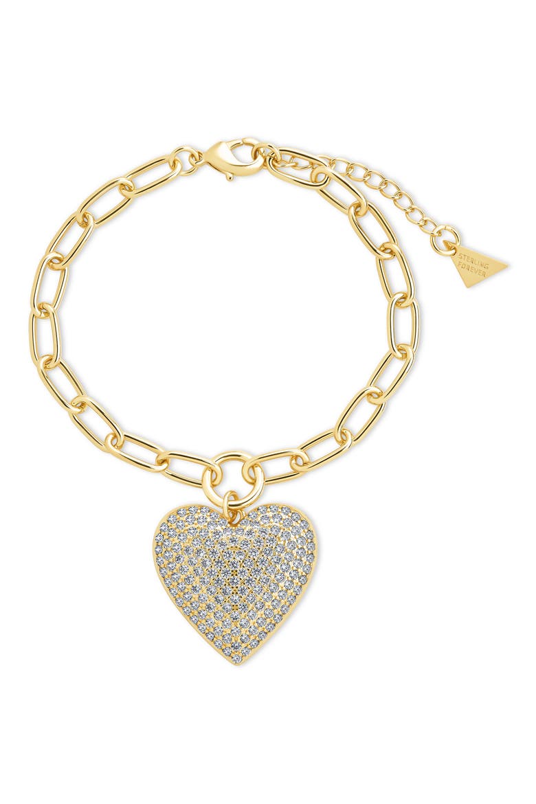 Disco Heart Bracelet, Main, color, GOLD