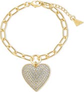 Sterling Forever Disco Heart Bracelet