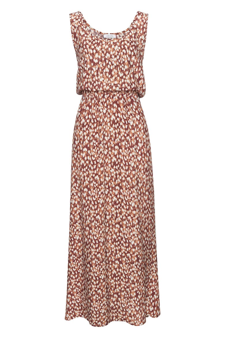 Print Tank Maxi Dress, Alternate, color, Brown Ivory
