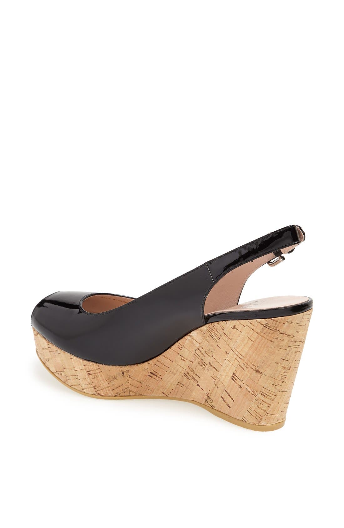 'Jean' Wedge, Alternate, color, BLACK PATENT