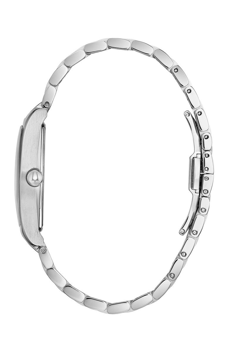 BULOVA Women's Ambassador White Dial Stainless Steel Watch, 31.5mm, Alternate, color,