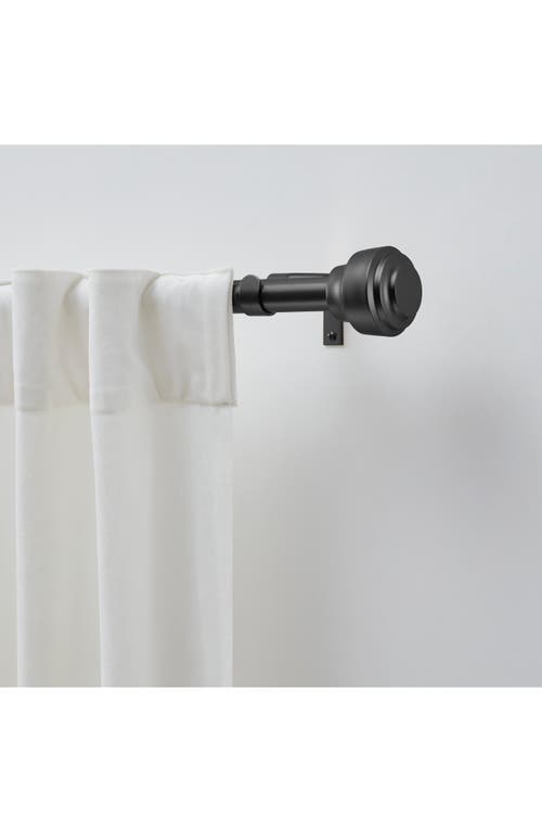 Dkny Cohen 36" To 66" Adjustable Curtain Rod In Black