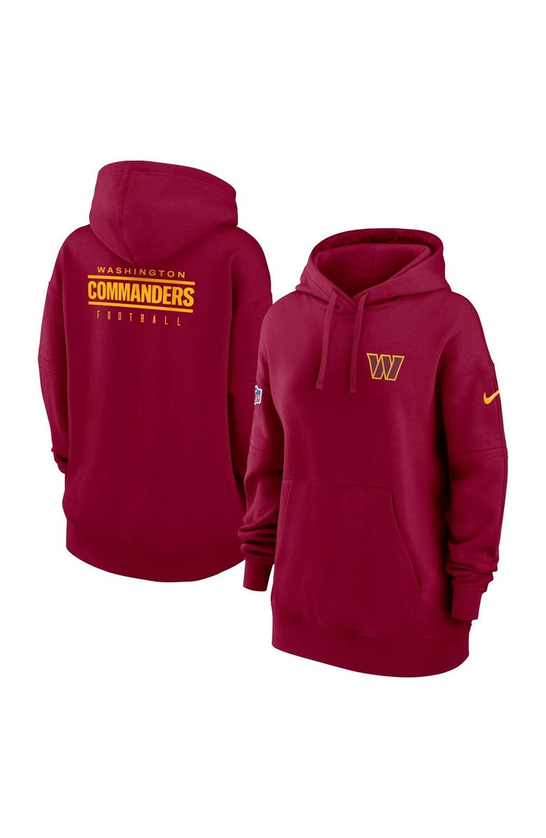 Nike Women's Nike Burgundy Washington Commanders 2023 Sideline Club Fleece Pullover Hoodie, Main, color,