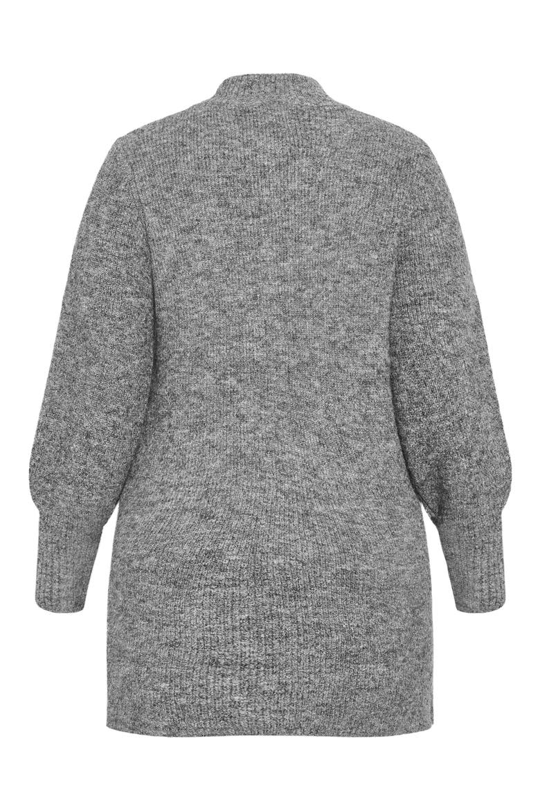 Dallas Rib Mock Neck Longline Sweater, Alternate, color, GREY MARLE