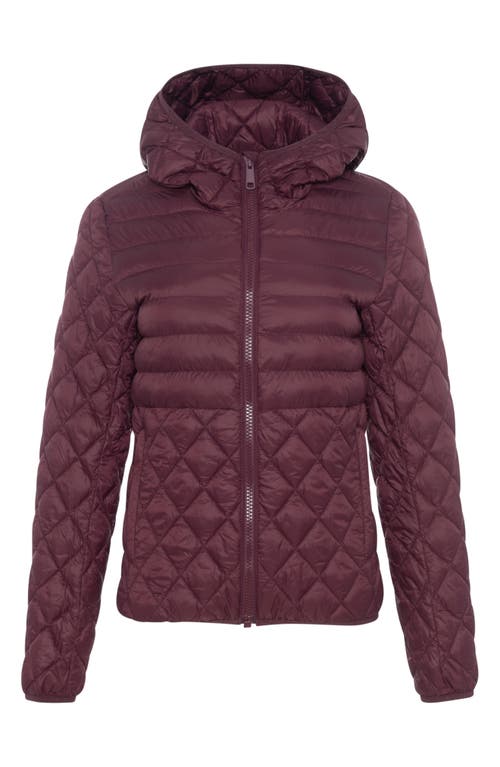 Lole The Base Packable Insulated Hooded Jacket In Burgundy