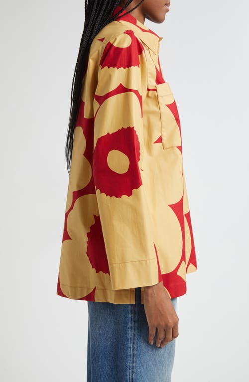 Marimekko Maaria Unikko Floral Twill Shirt In Multi