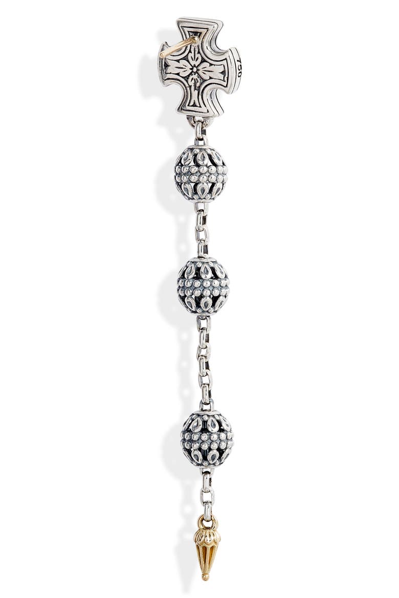 Kleos Linear Earrings, Alternate, color, SILVER/ GOLD