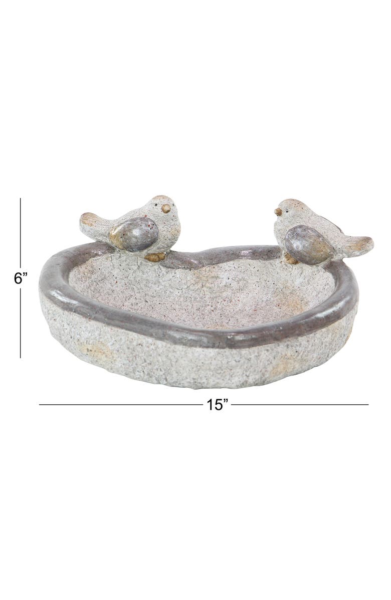 UMA Country Polystone Bird Heart Bowl, Alternate, color, Gray