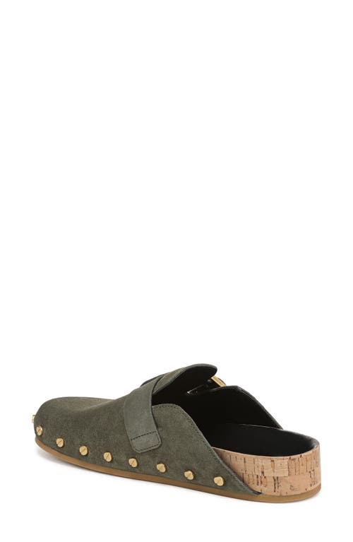 Veronica Beard Fern Suede Buckle Loafer Mules