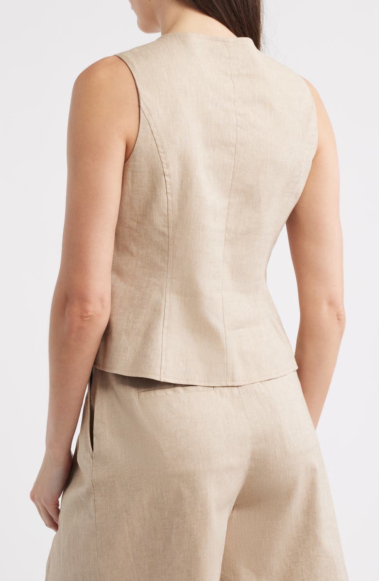Halogen<sup>®</sup> Crewneck Cutaway Vest, Alternate, color, Pebble
