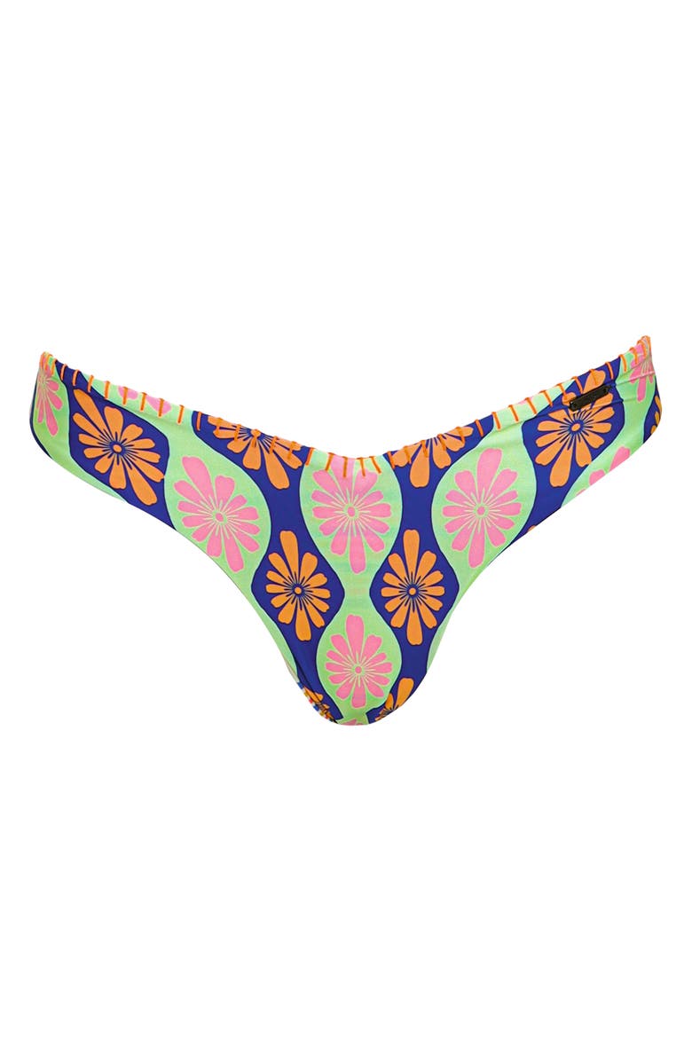 Maaji Stamped Blooms Valerya Bikini Bottoms, Alternate, color, Open Pink
