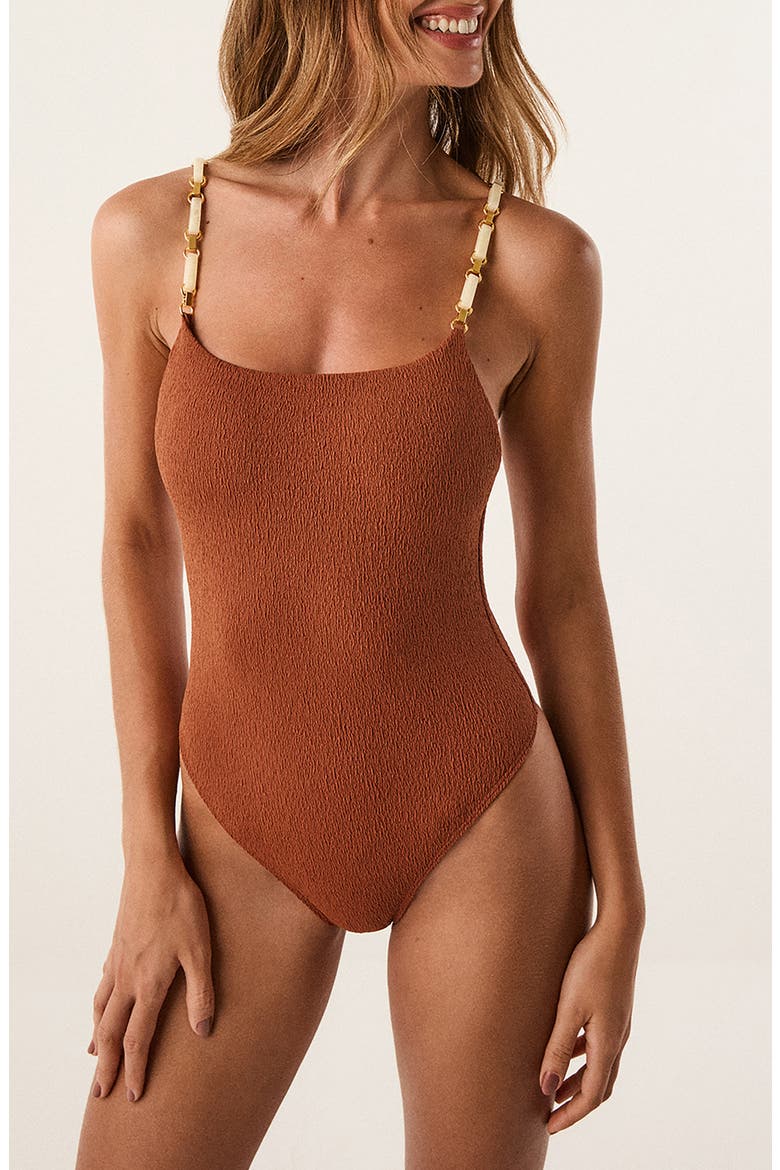 Janet Pina One Piece Swimsuit, Main, color, MEDIUM BEIGE