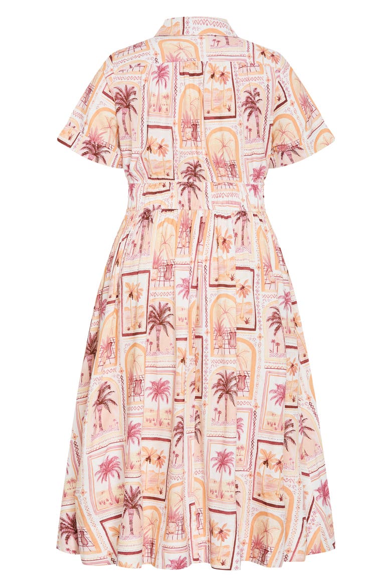 Lana Postcard Print Maxi Shirtdress, Alternate, color, POSTCARD SOIREE