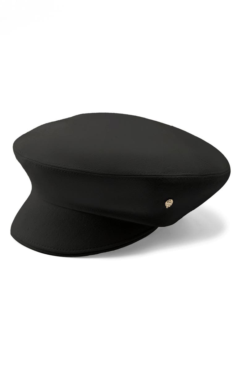 Helen Kaminski Cotton Baker Boy Beret Cap, Main, color, Black