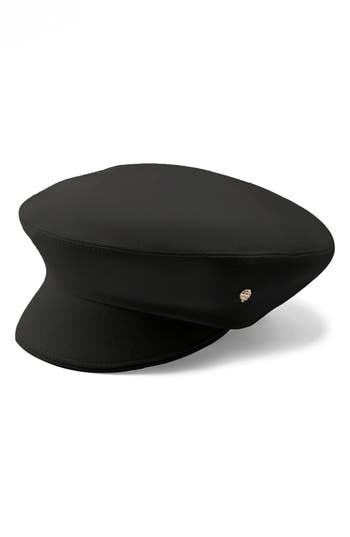 Helen Kaminski Cotton Baker Boy Beret Cap In Black