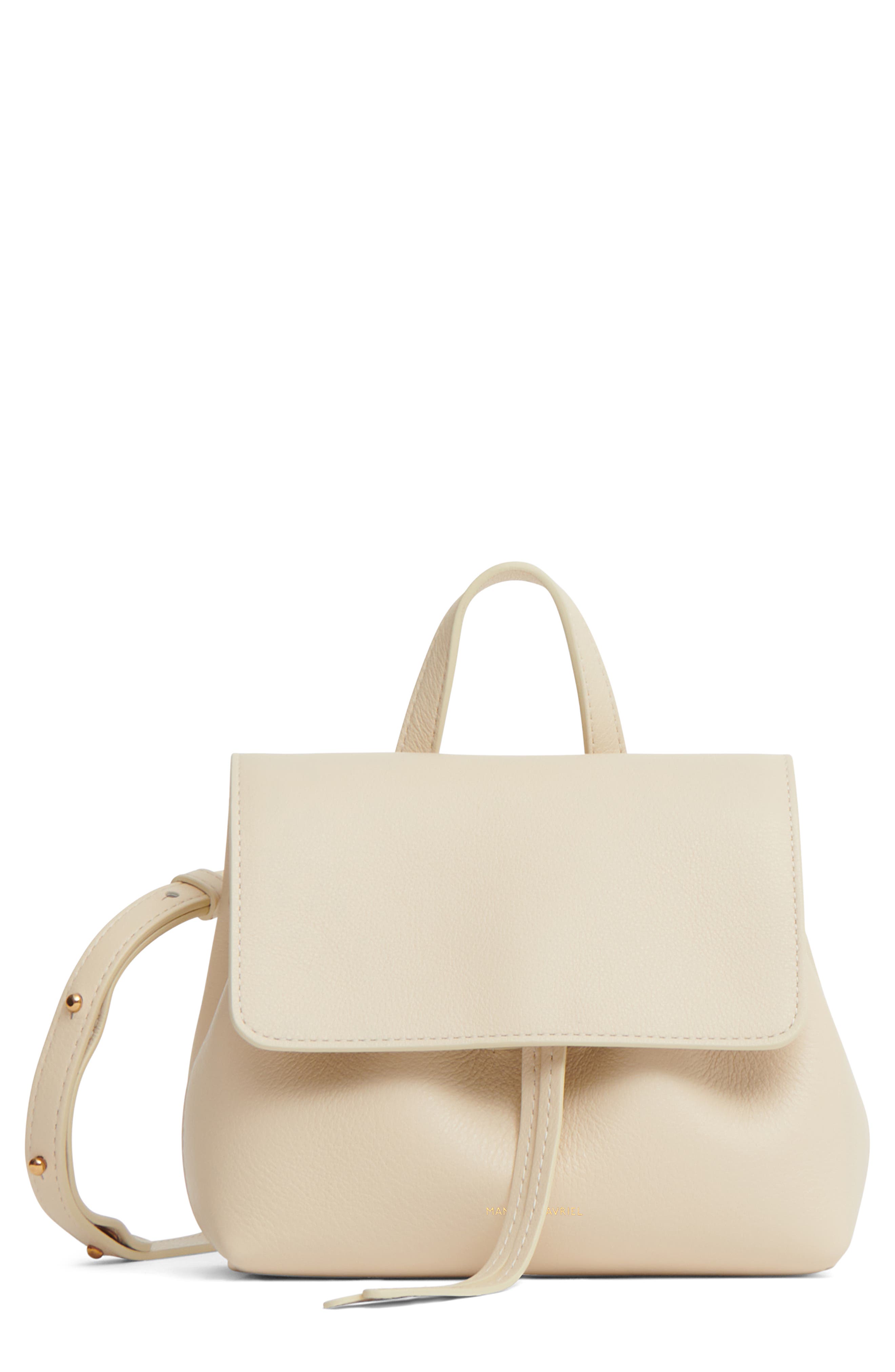 Mini Soft Lady Leather Bag, Main, color, AVORIO
