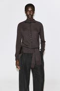 COS Merino Wool Funnel-neck Cardigan