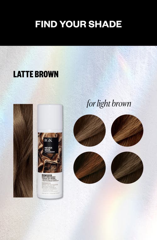 Igk Never Miss Root & Scalp Touch-up Spray In Brown