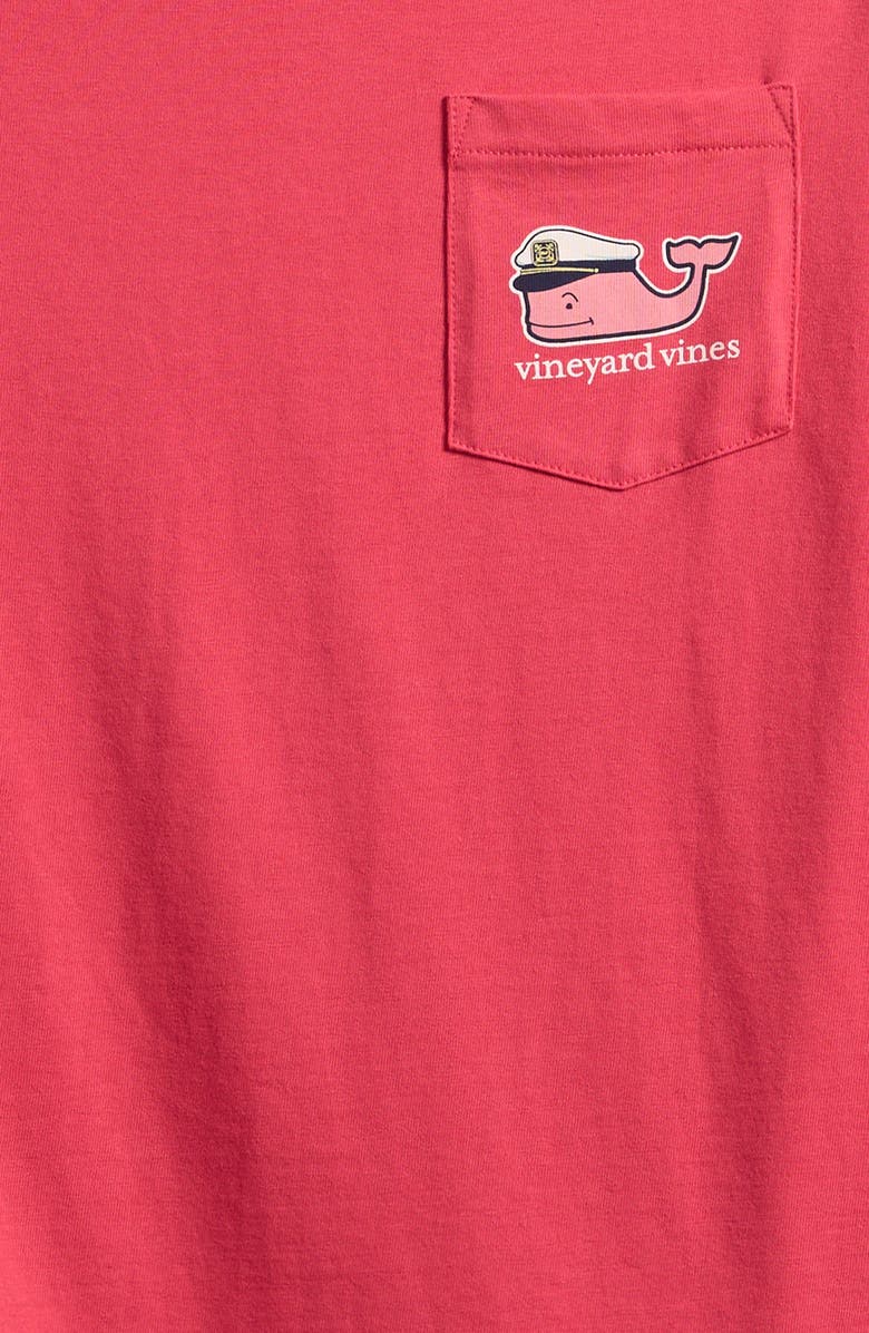 vineyard vines Kids' Lobster Bake Cotton Graphic Pocket T-Shirt, Alternate, color, Sailors Red