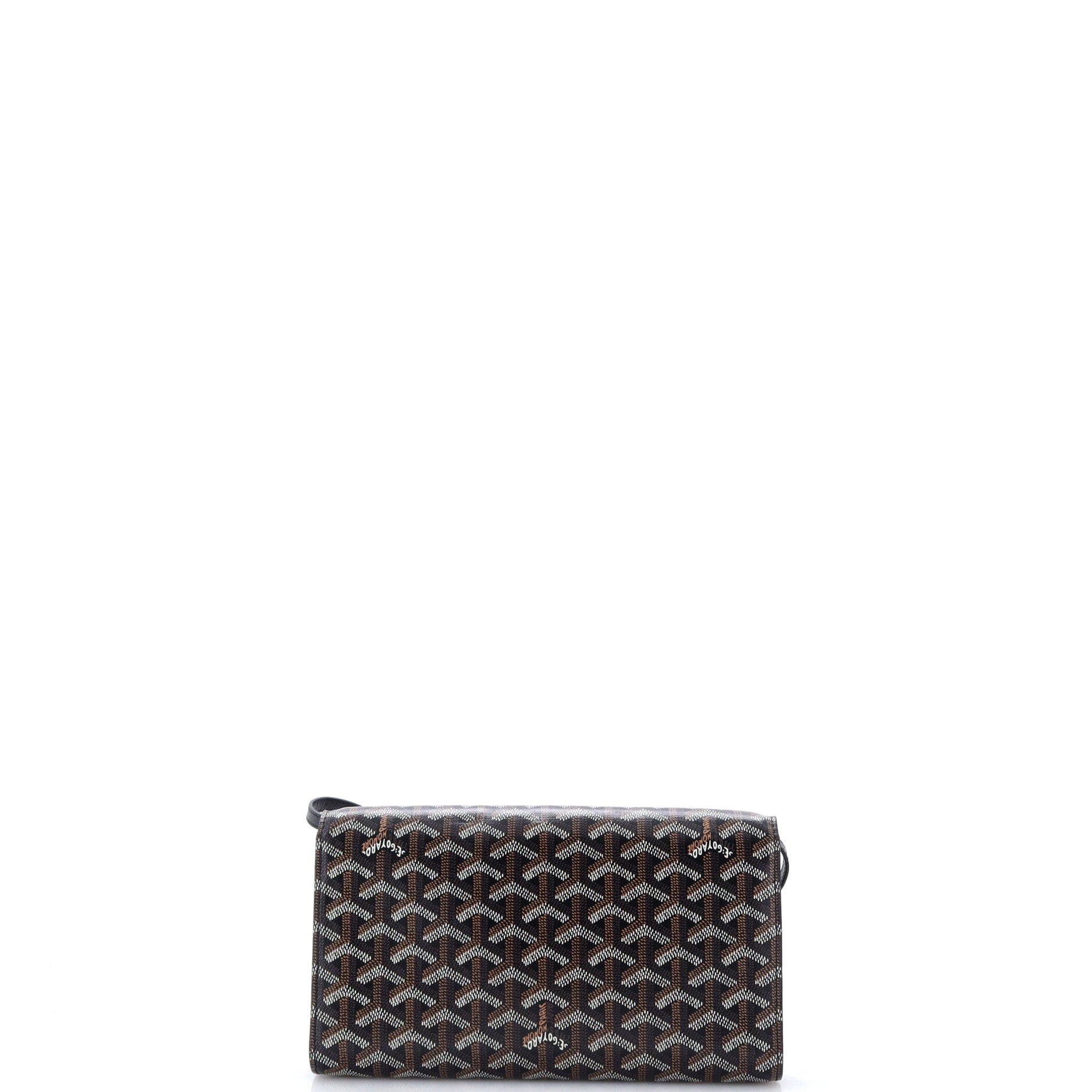 Monte Carlo Clutch with Strap Coated Canvas PM, Alternate, color, Black