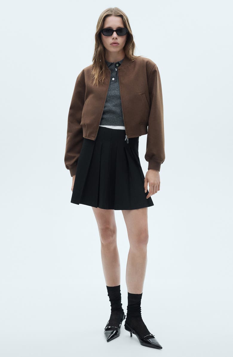 MANGO Pleated Miniskirt, Alternate, color,