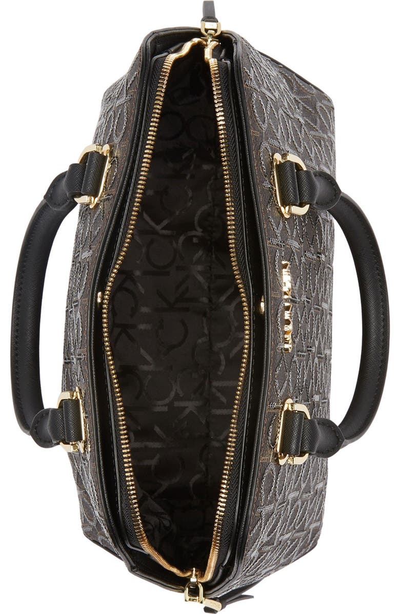 Calvin Klein Hayden Signature Triple Compartment Shoulder Bag Satchel, Alternate, color,