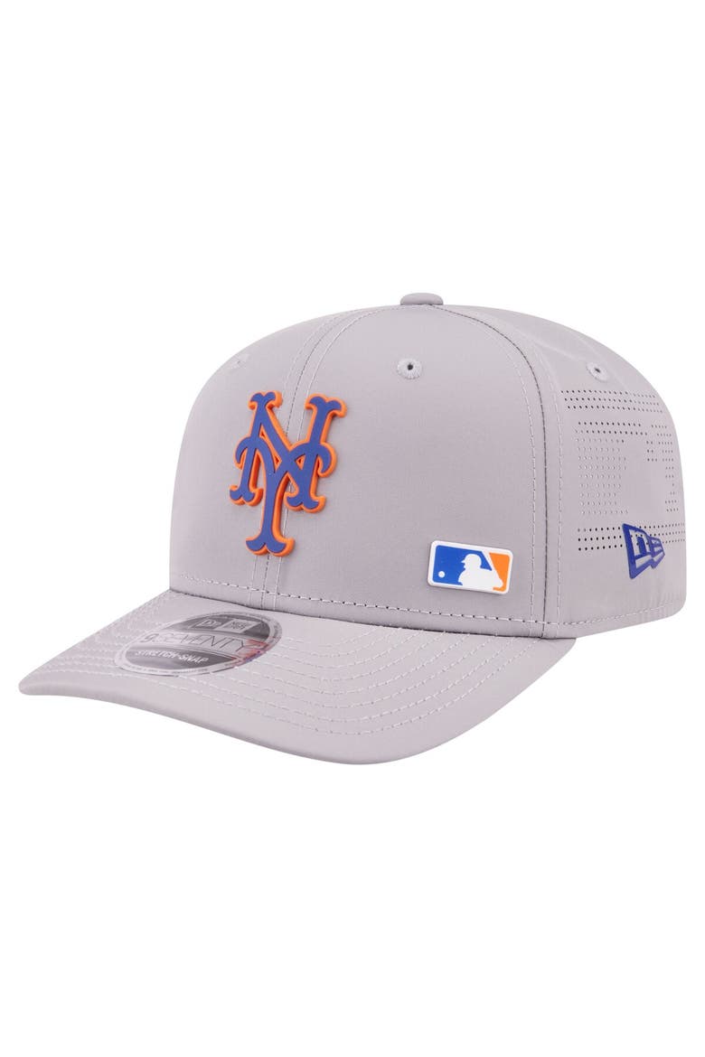 Men's New Era Gray New York Mets Laser Perforated 9SEVENTY Adjustable Hat, Main, color, Gray