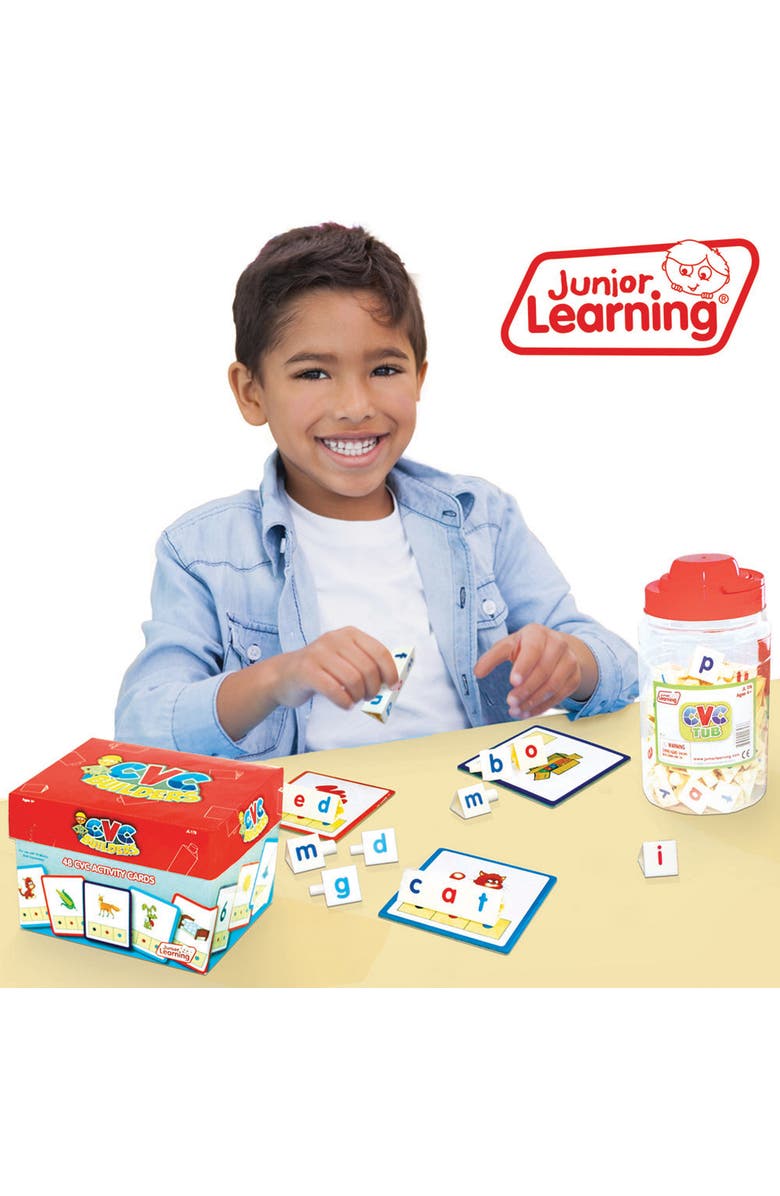 Junior Learning Cvc Triblocks Tub, 90 Blocks, Phonemic Awareness, Pre K1, Alternate, color,