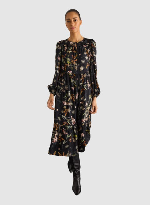 Emily Satin Midi Dress