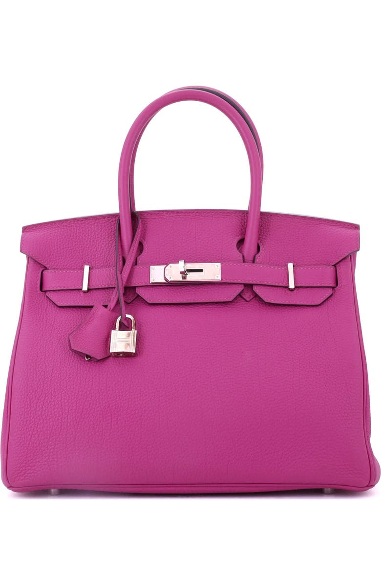 Pre-Owned Hermes Birkin Handbag Pink Togo with Palladium Hardware 30, Main, color, Rose Pourpre
