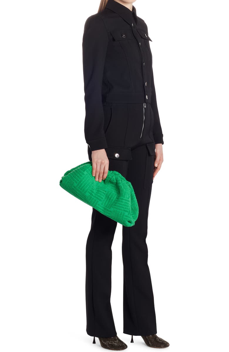 Bottega Veneta The Pouch Jacquard Terry Cloth Clutch, Alternate, color,