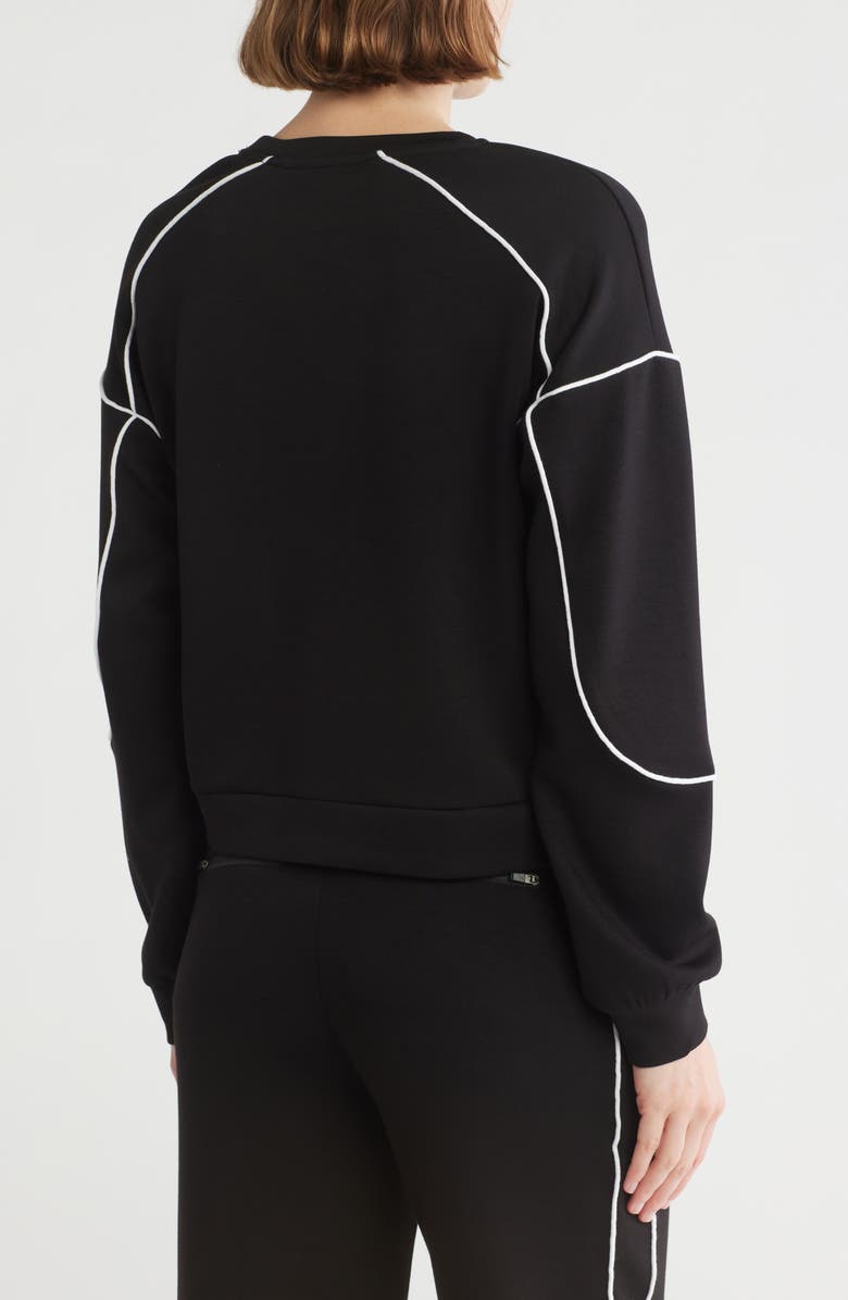 Jessica Simpson Contrast Piping Soft Luxe Sweatshirt, Alternate, color, 