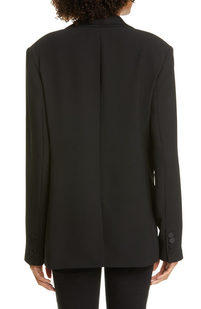 FRAME Satin Trim Tux Blazer, Alternate, color,