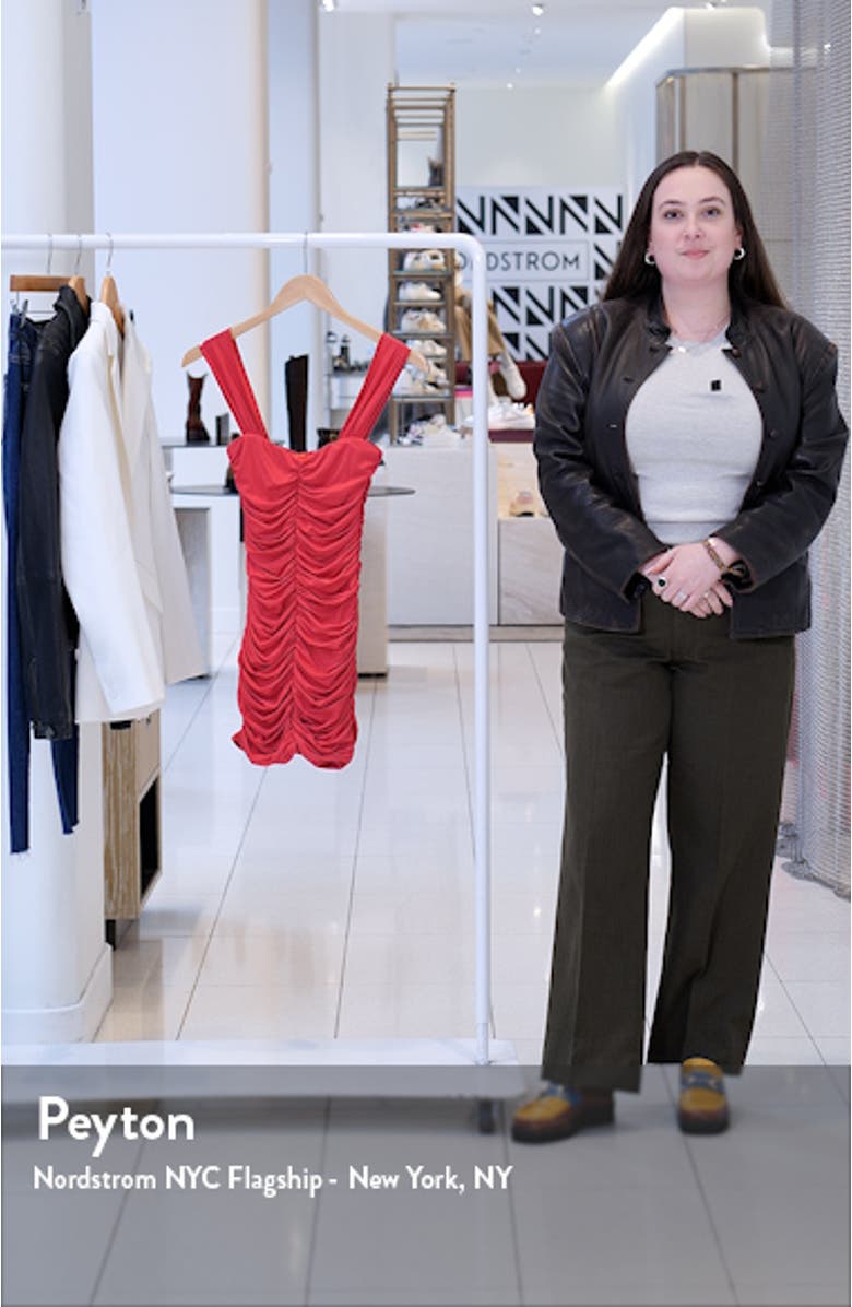 Lovely Ruched Off the Shoulder Minidress, sales video thumbnail