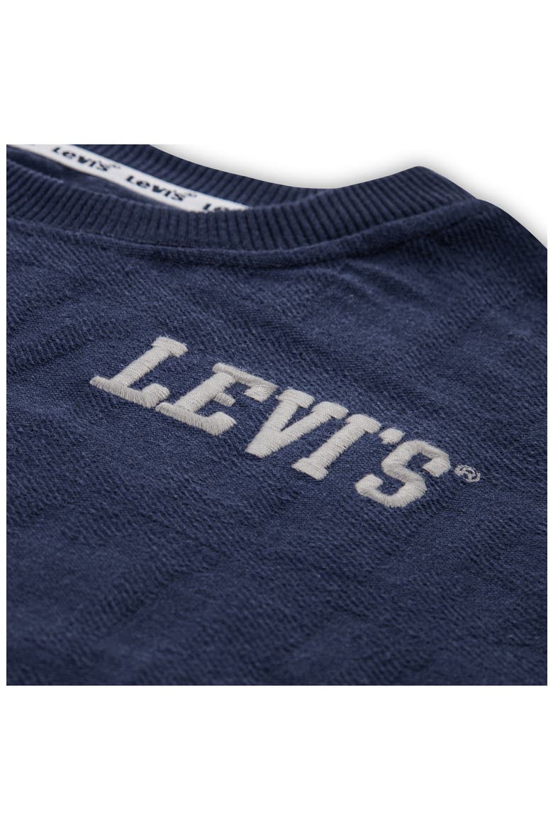 Kids' Branded Jacquard Graphic Sweatshirt, Alternate, color, DRESS BLUES
