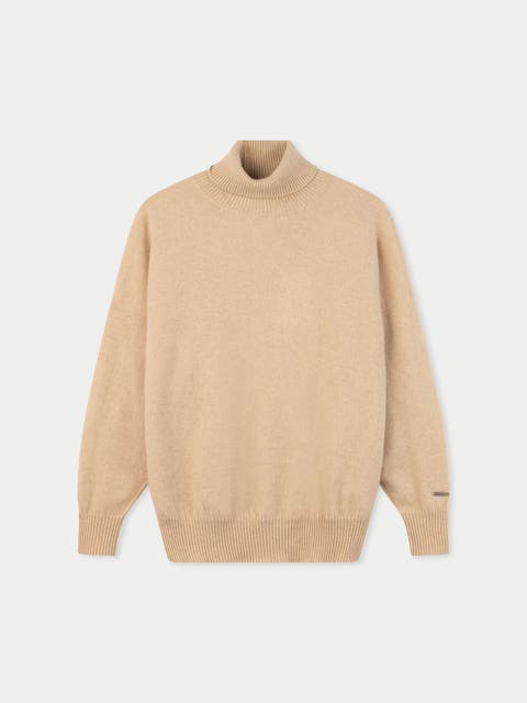 Women T-Neck Cashmere Sweater