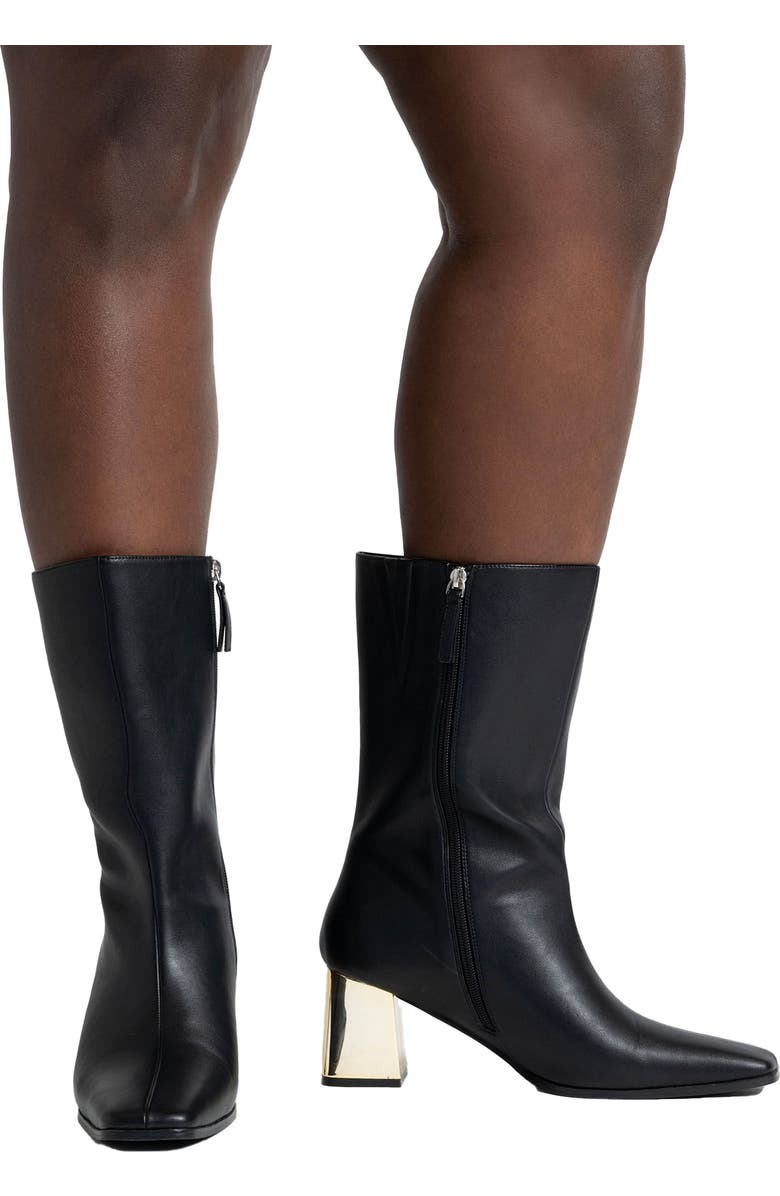 ELOQUII Mid Calf Boot with Block Heel, Main, color,