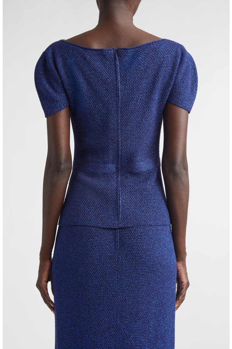 Loretta Metallic Knit Sweater, Alternate, color, MIDNIGHT/ COBALT METALLIC