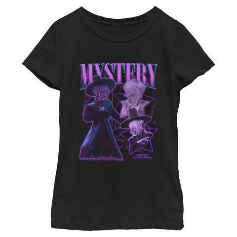 Girl's KPop Demon Hunters Mystery Saja Collage  Graphic T-Shirt