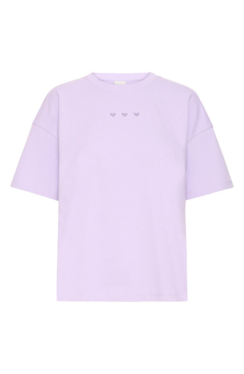 ICHI Ihpetro Boxy Heart Cutout T-Shirt, Alternate, color,