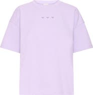 ICHI Ihpetro Boxy Heart Cutout T-Shirt