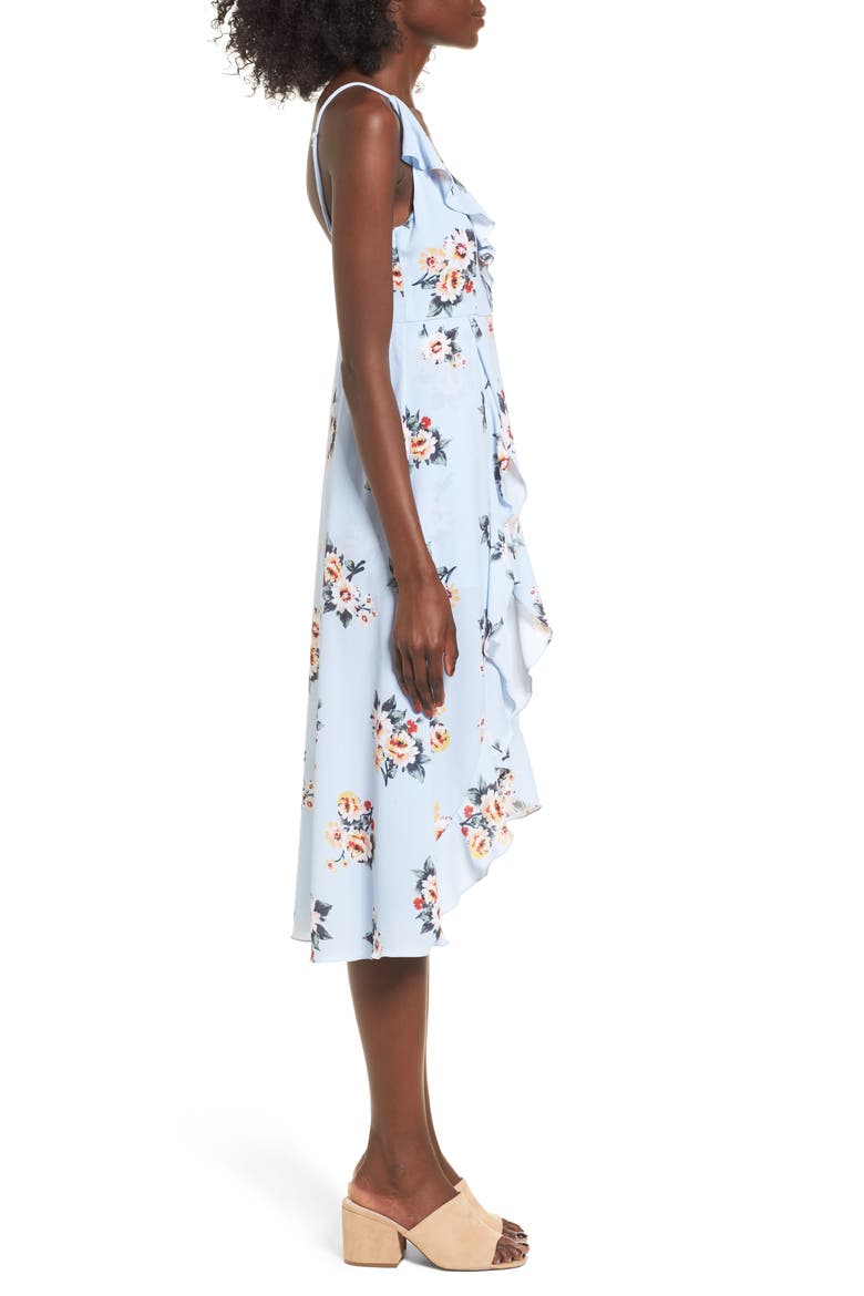 Ruffle Maxi Romper, Alternate, color, DUSTY BLUE PRINT