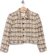 L'AGENCE Kasey Sequin Tweed Wool Blend Jacket