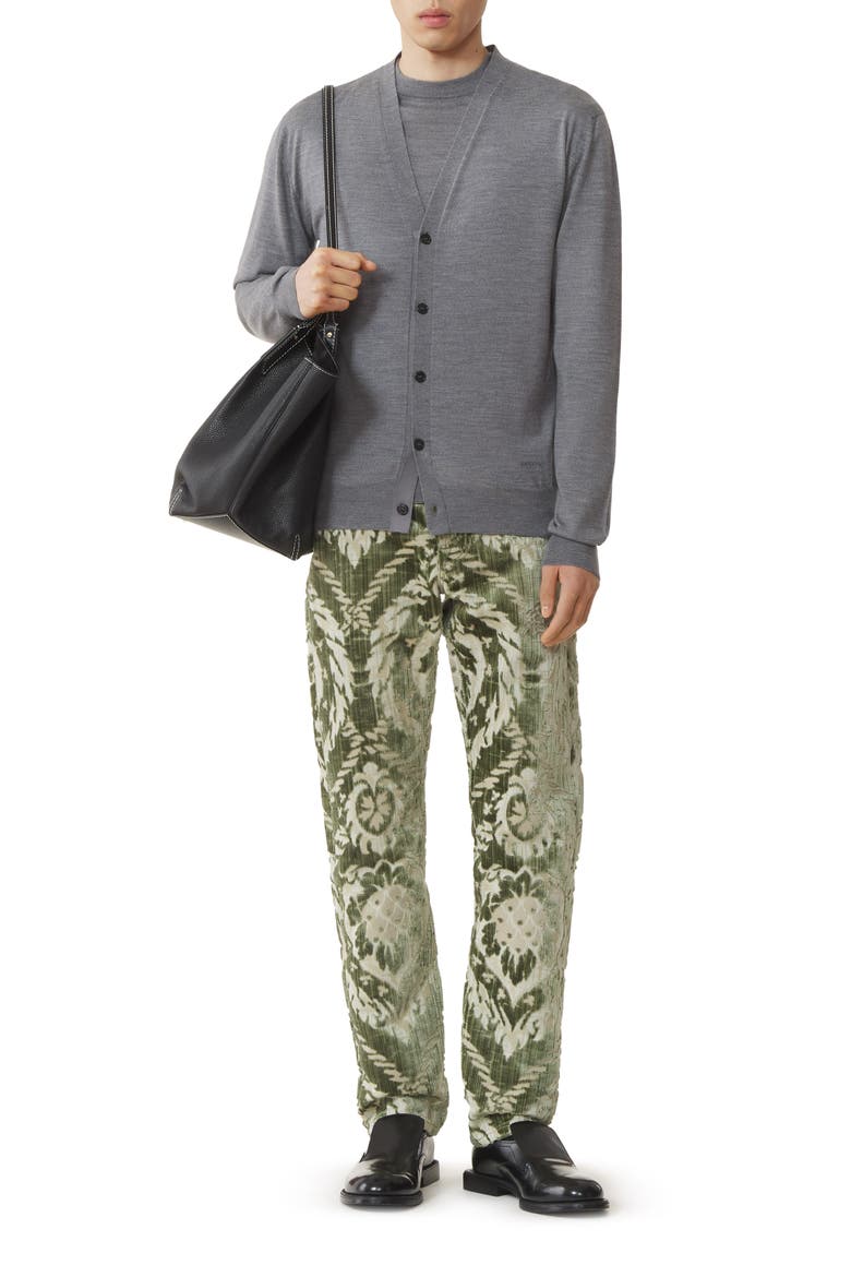Classic Cardigan In Merino Wool, Main, color, Ash